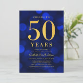 ブルーゴールド チェアーズ 50周年 バースデーパーティー 招待状 (スタンド正面)