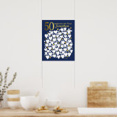 ブルーゴールド 50歳の誕生日 あなたを愛する50の理由 ポスター (キッチン)