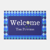 ブルーゴ名門私立校風のルアーガイルフT歓迎 ドアマット (正面)