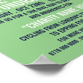 ブルーサイクリングロゴチャリティバイクタソンイベント ポスター (角)