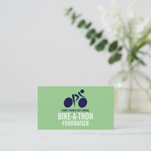 ブルーサイクリングロゴチャリティバイクタソンイベント 名刺 (スタンド正面)