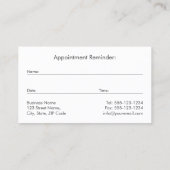 ブルーサイコロジストパーソナルカウンセラーアポイントメント 予約カード (裏面)