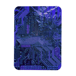 ブルーサイバーサーキットボードテックアートエレクトロニクス マグネット