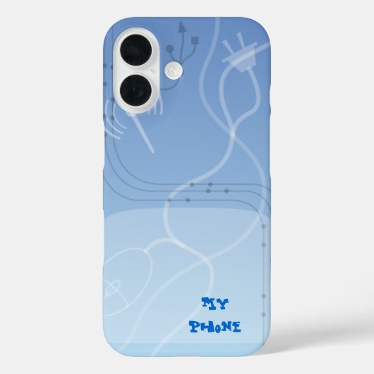 ブルーサイバースペースくもの巣2.0 Case-Mate iPhoneケース (裏面)