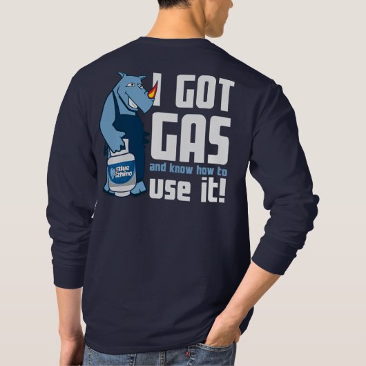 ブルーサイ得ノ「I Gas」メンズ長袖 Tシャツ (裏面)