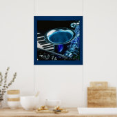 ブルーサクソフォンプリント ポスター (キッチン)