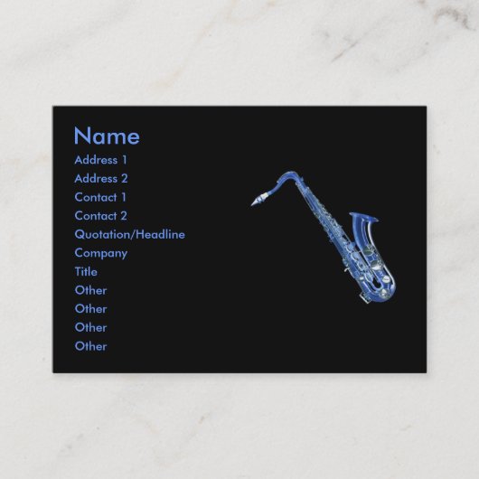 ブルーサクソフォンプロファイルカード 名刺 (正面)