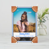 ブルーサッカーとブラックサッカーの卒業 案内状 (スタンド正面)