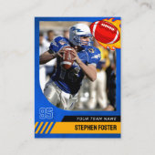 ブルーサッカーのトレーディングカードスポーツプレーヤーの写真 コーリングカード (正面)