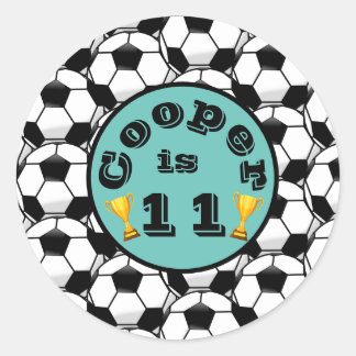 ブルーサッカーの誕生日 ラウンドシール