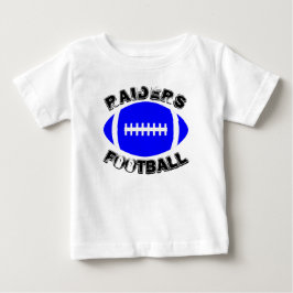 ブルーサッカーカスタムチーム名または文字試合日 ベビーTシャツ