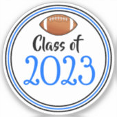 ブルーサッカークラス&ブラックサッカークラスの卒業式 シール (正面)