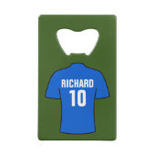 ブルーサッカーシャツ クレジットカード栓抜き (裏面)