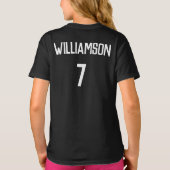 ブルーサッカーシールドチーム、選手の名前と番号 Tシャツ (裏面)