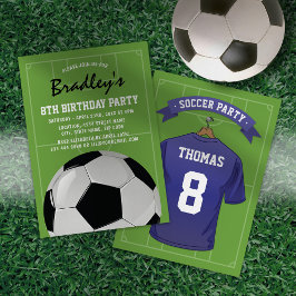 ブルーサッカージャージー誕生日おめでとう 招待状