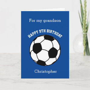 ブルーサッカースポーツ第9誕生日カード カード