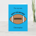 ブルーサッカースポーツ9誕生日 カード<br><div class="desc">青いサッカーの9th誕生日カード息子、孫、甥などのために。このスポーツの誕生日カードの前を年齢と名前で簡単にパーソナライズできる。カードの内側のメッセージとカードの背面も誕生日パーソナライズされた受信者のために可能である。これは彼のおもしろいパーソナライズされたの誕生日カードを作る。</div>
