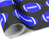 ブルーサッカーチームまたはプレーヤースポーツパーティーギフト ラッピングペーパー (ロールコーナー)