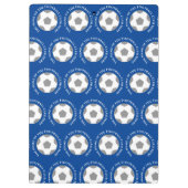 ブルーサッカーチーム。サッカーコーチ クリップボード (裏面)