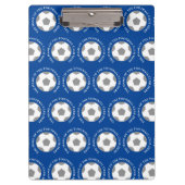 ブルーサッカーチーム。サッカーコーチ クリップボード (正面)