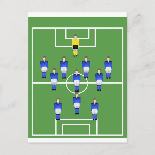 ブルーサッカーチーム ポストカード (正面)