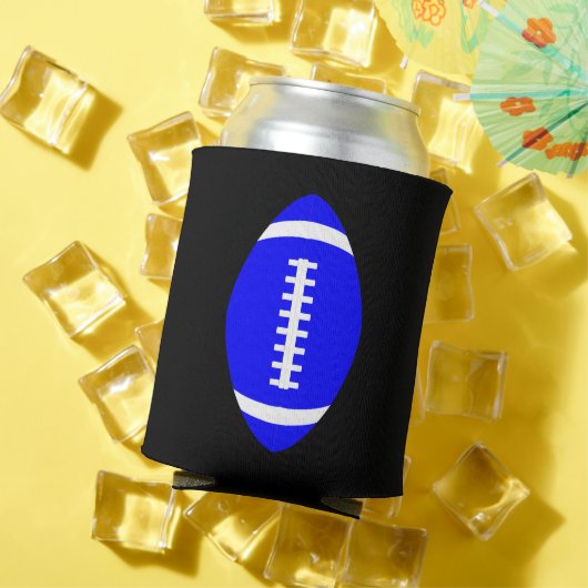 ブルーサッカーファンゲームデイビール缶Koozie 缶クーラー (インサイチュ 夏)