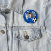 ブルーサッカープレイヤー写真 高校の精神 缶バッジ (インサイチュ)