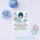 ブルーサッカーヘルメットフットボールキャンプズ広告ズ チラシ (シングル)