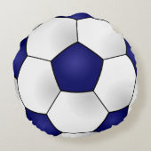 ブルーサッカーボール円枕 ラウンドクッション (裏面)