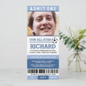 ブルーサッカー卒業パーティー招待状 招待状 (スタンド正面)