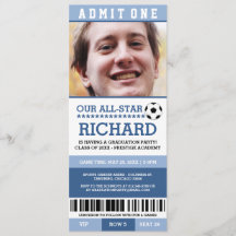 ブルーサッカー卒業パーティー招待状