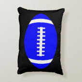 ブルーサッカー選手カスタムのジャージー番号/レター アクセントクッション (裏面(縦))