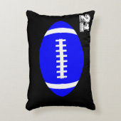 ブルーサッカー選手カスタムのジャージー番号/レター アクセントクッション (正面(垂直))