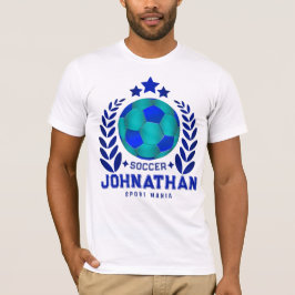 ブルーサッカー チームエンブレム | 男性へのギフト Tシャツ
