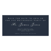 ブルーサッ企業のプザデイトシックなシルバーグレー文字 ラックカード (裏面)