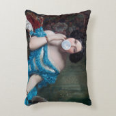 ブルーサテン入りバブルガムDiva アクセントクッション (正面(垂直))