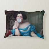 ブルーサテン入りバブルガムDiva アクセントクッション (裏面)