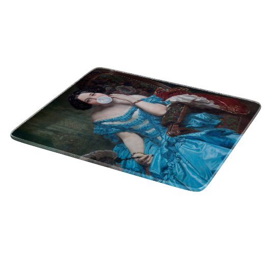 ブルーサテン入りバブルガムDiva カッティングボード (角)