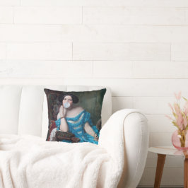 ブルーサテン入りバブルガムDiva クッション