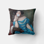 ブルーサテン入りバブルガムDiva クッション (裏面)