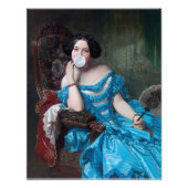 ブルーサテン入りバブルガムDiva フォトプリント (正面)