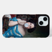 ブルーサテン入りバブルガムDiva Case-Mate iPhoneケース (裏面 (横))