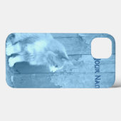 ブルーサハラ(猫)iPadケース Case-Mate iPhoneケース (裏面 (横))