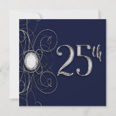 ブルーサファイアとシルバーダイヤモンドの25周年記念 招待状 (裏面)
