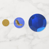 ブルーサファイアと金ゴールドカスタムキンセアニェラ紙吹雪 コンフェッティ (裏面)