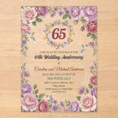 ブルーサファイアの結婚65周年記念 アクリル招待状 (正面)