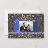 ブルーサファイアの65周年の記念に Save the Date 招待状 (正面)