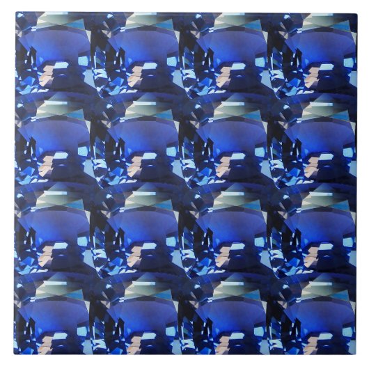 ブルーサファイアクッションカットパターン タイル (正面)