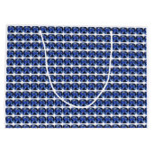 ブルーサファイアクッションカットパターン ラージペーパーバッグ (裏面)