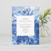 ブルーサファイアジェムストーンイリュージョン結婚式招待状 招待状 (スタンド正面)